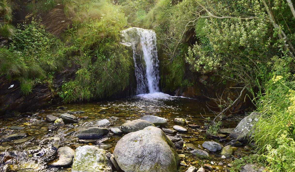 Fluvial landforms of streams, Body of water, Natural landscape, Plant, Spring, Waterfall, Watercourse, Chute, Biome