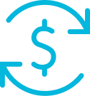 Money cycle icon.