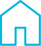Blue house icon.