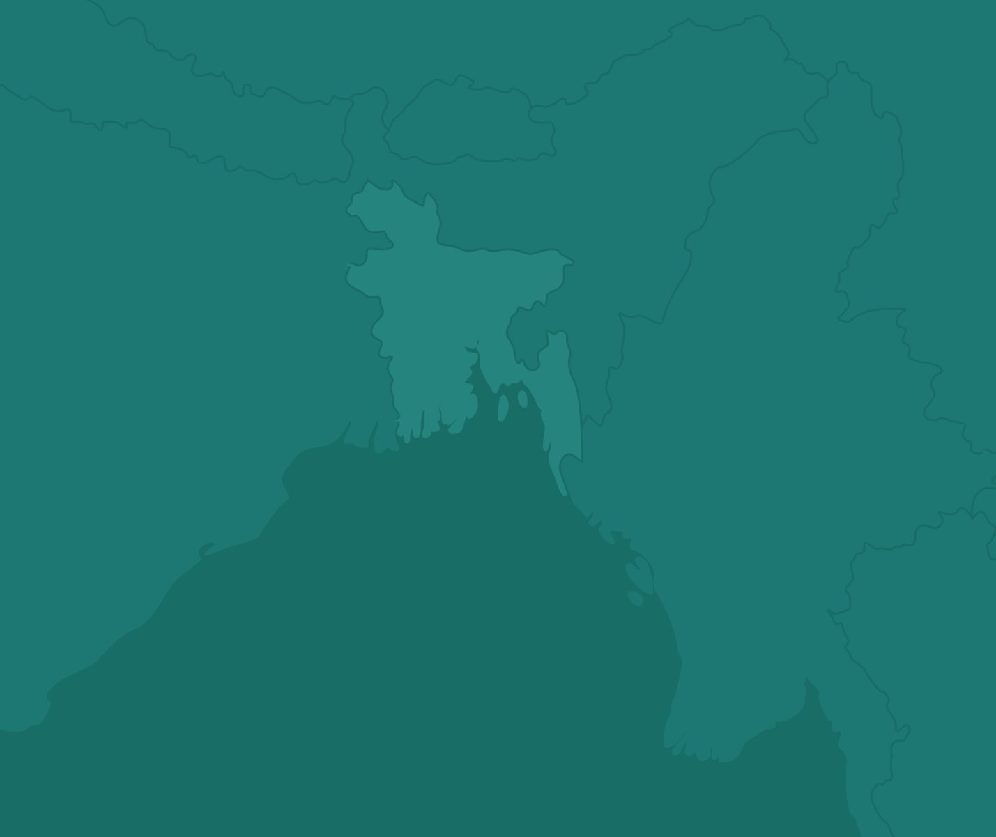 Teal map of South and Southeast Asian country outlines.