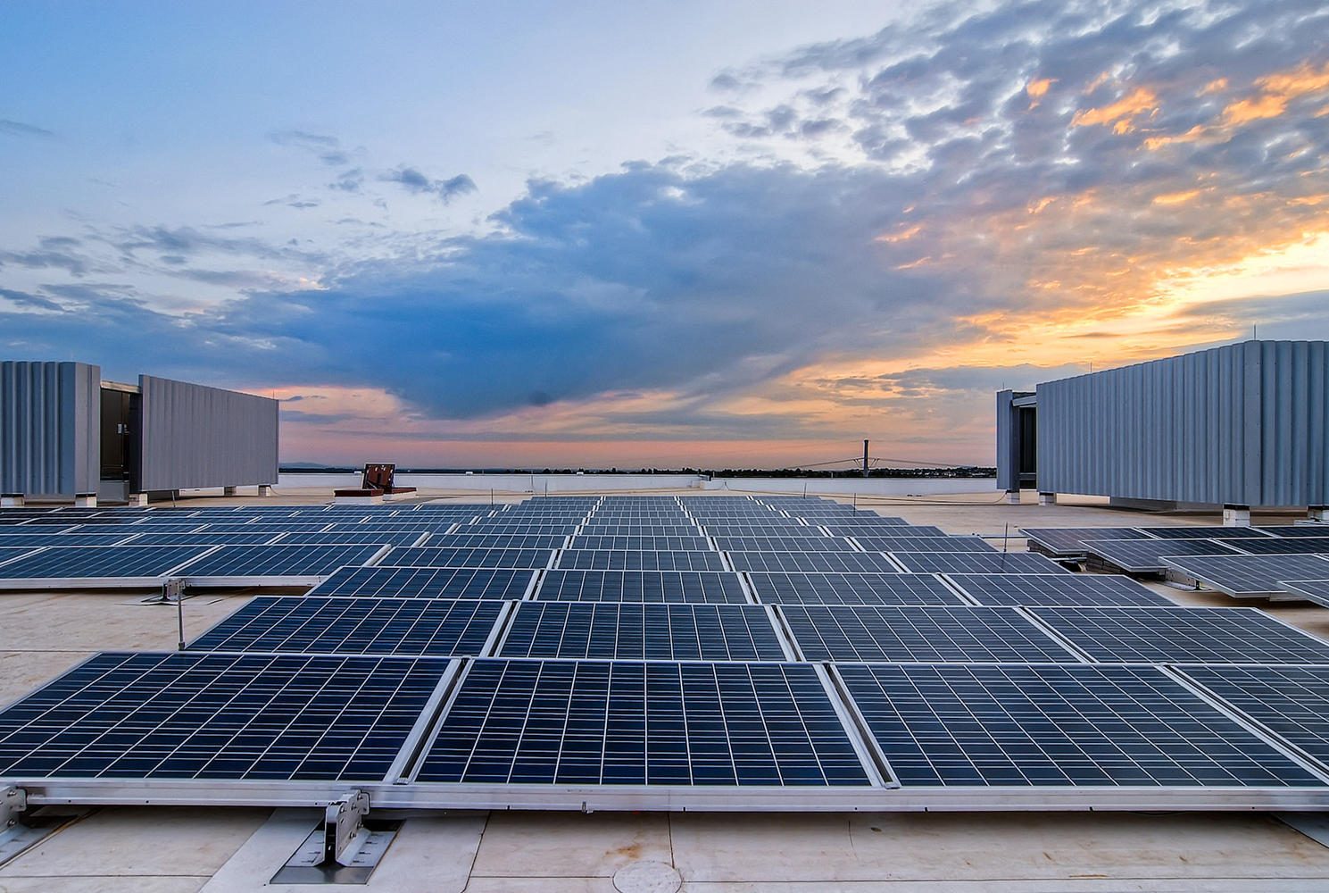 Solar power, Cloud, Sky, Daytime, Light, Infrastructure, Lighting, Sunlight