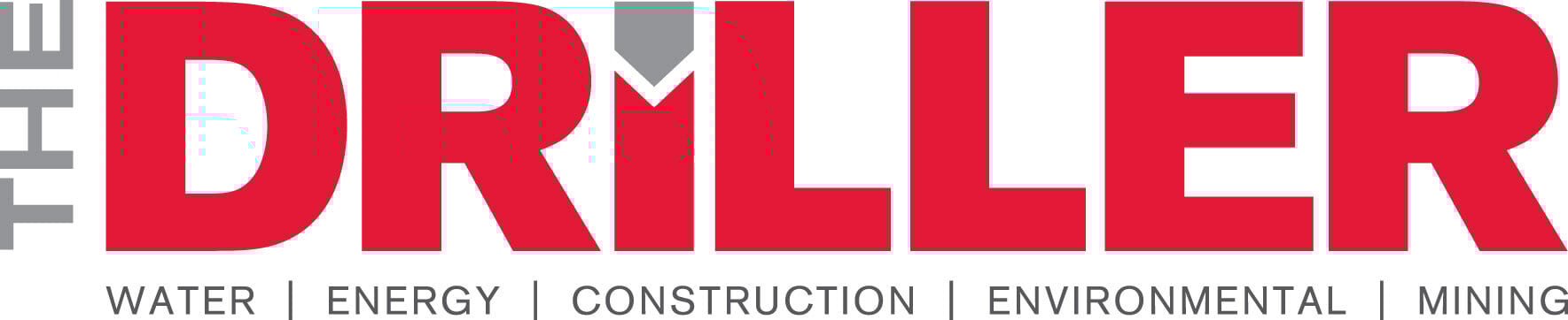 THE DRILLER logo, featuring a drill bit and listing related industries below.
