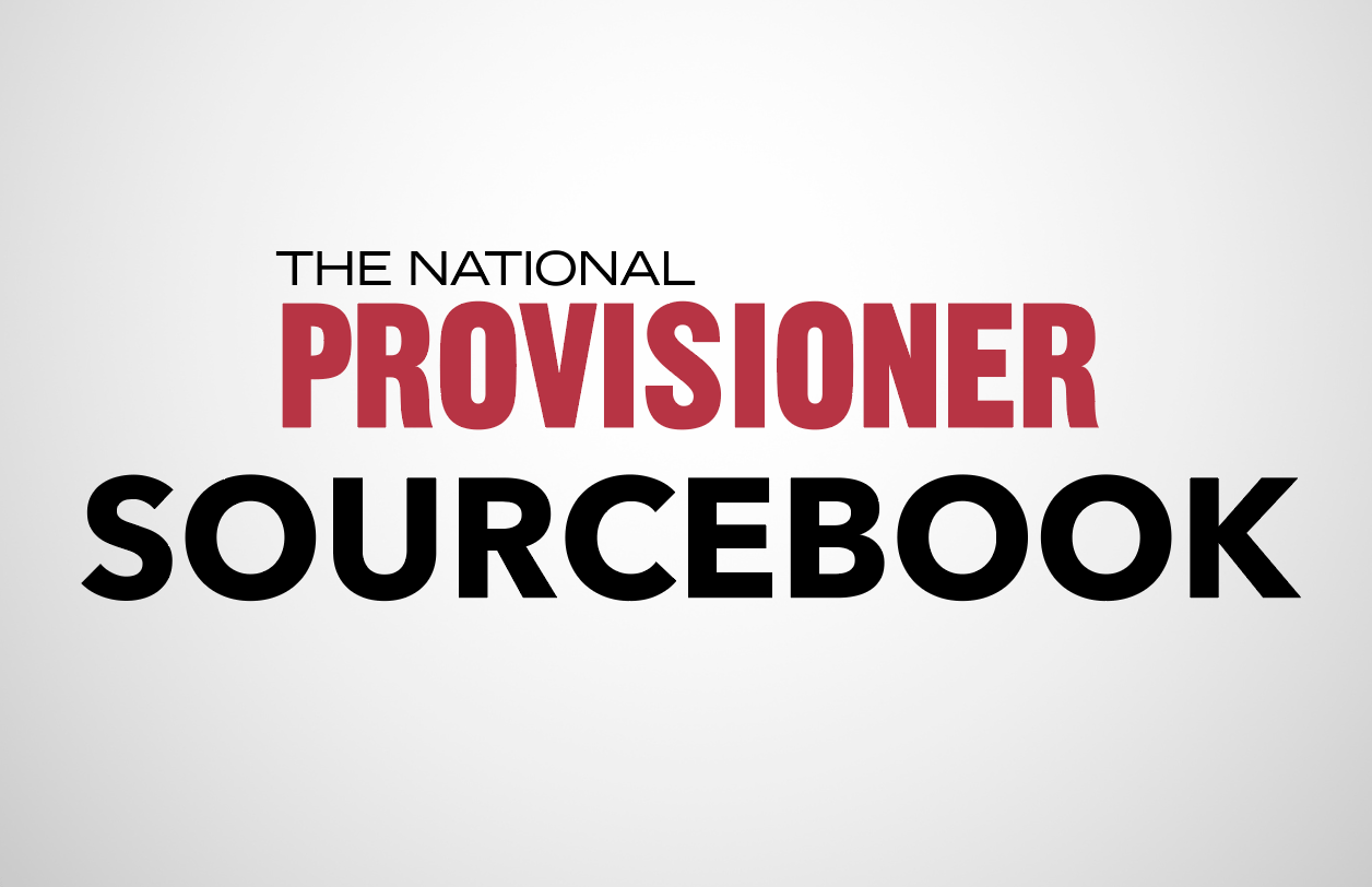 The National Provisioner Sourcebook logo displayed in black and red text on a grey background.