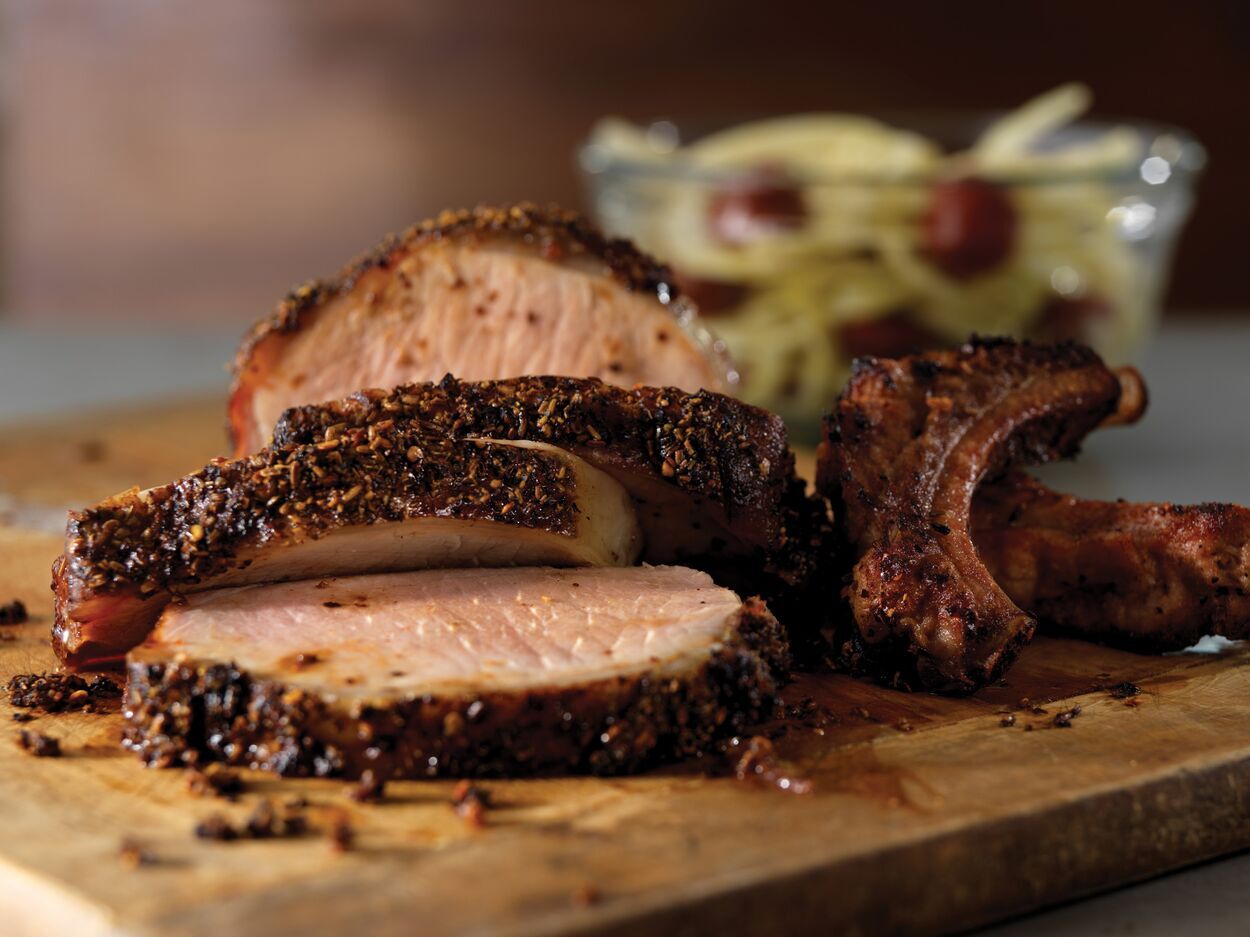 Pork steak, Food, Ingredient, Meat, Cooking, Beef, Roasting, Recipe