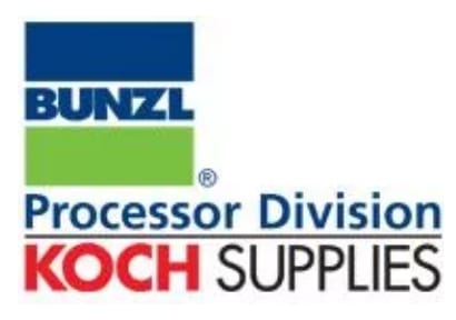 Bunzl Processor Division Koch Supplies logo with blue, green, red, and black text.