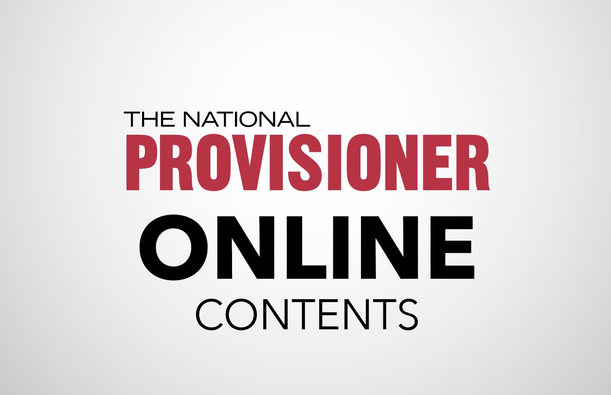 Title for 'The National Provisioner Online Contents'.