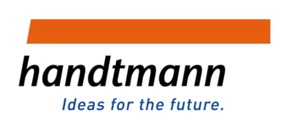 Handtmann logo: orange bar above "handtmann" and "Ideas for the future."