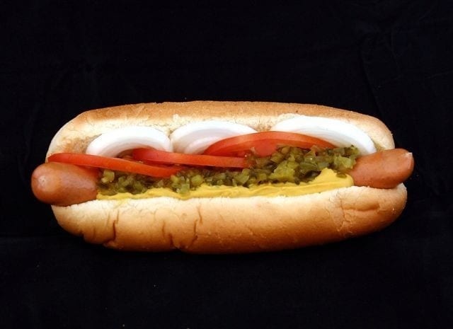 Hot dog bun, Fast food, Ingredient, Sandwich, Recipe, Cuisine, Dish