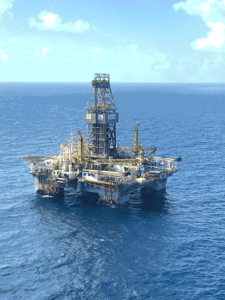 Offshore drilling, Water, Sky, Cloud