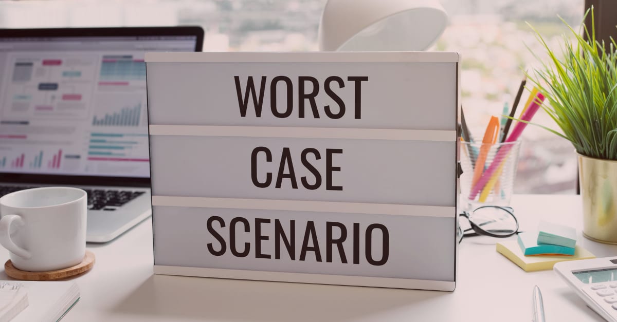 Bilde av skilt med teksten Worst Case Scenario