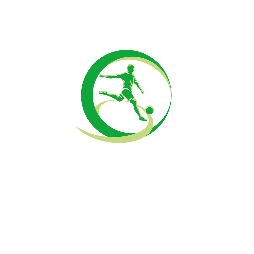 Green and white UEFA Under-19 Championship logo featuring a stylized football player.