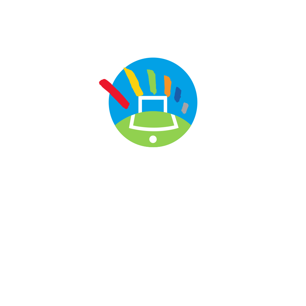 UEFA Regions' Cup logo: a football pitch and goal within a circle, flanked by colorful shapes.
