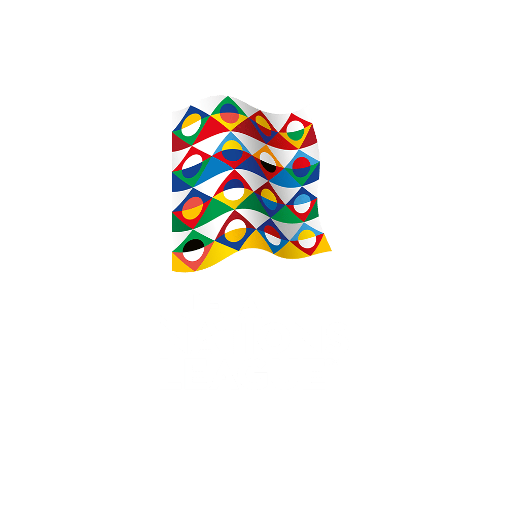 UEFA Nations League logo featuring a colorful, waving flag and the event name.