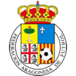 Emblem of the Aragonese Football Federation: Royal crown, shield with regional symbols, and a football.