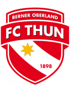 FC Thun football club red and white shield logo, with "BERNER OBERLAND", "FC THUN", a star, and "1898".