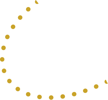 Gold dots forming a C-shaped or crescent arc on a black background.