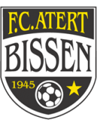 F.C. Atert Bissen football club logo with club name, founding year 1945, a football, and a star.