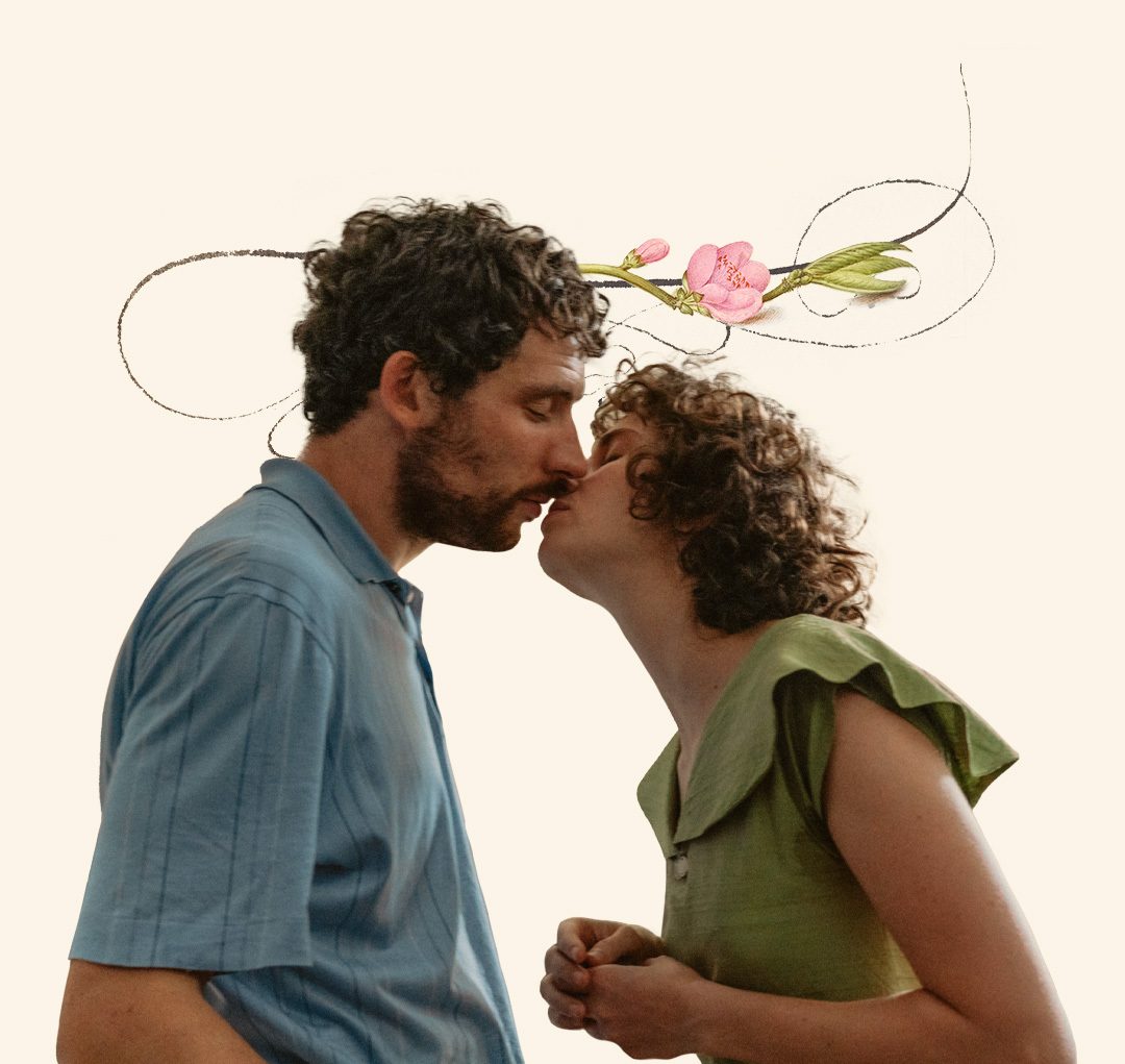 People in nature, Forehead, Kiss, Arm, Happy, Gesture, Flower, Petal