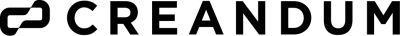 Black "CREANDUM" logo with a stylized C on a dark green background.