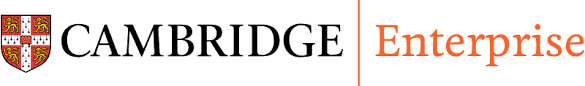 Cambridge Enterprise logo with university crest and text "CAMBRIDGE" and "Enterprise".