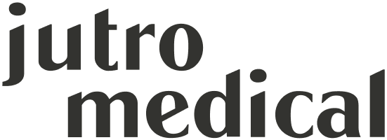 The words "jutro medical" in a dark gray serif font.