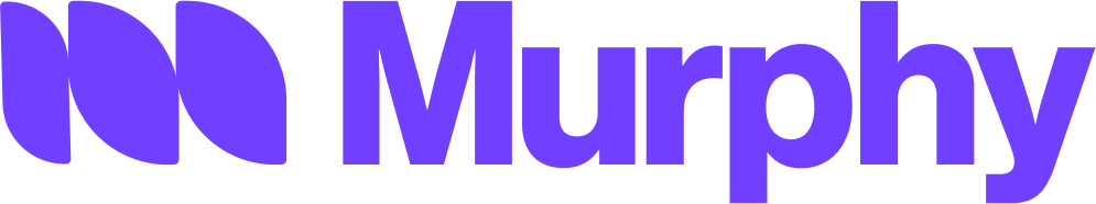 Purple Murphy logo with a stylized 'M' icon.