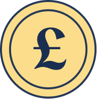 Coin with pound symbol.
