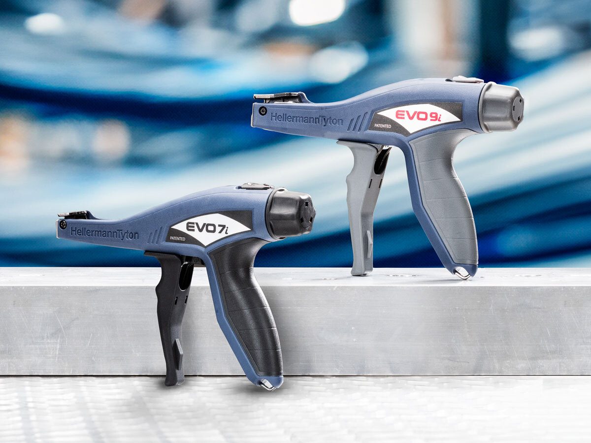 HellermannTyton EVO7i & EVO9i cable tie guns.