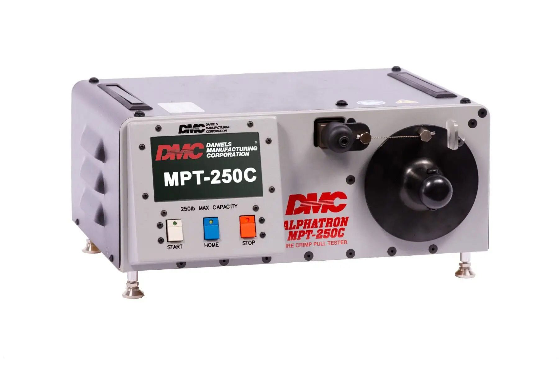 Gray DMC MPT-250C Alphatron Crimp Pull Tester with 250lb max capacity.