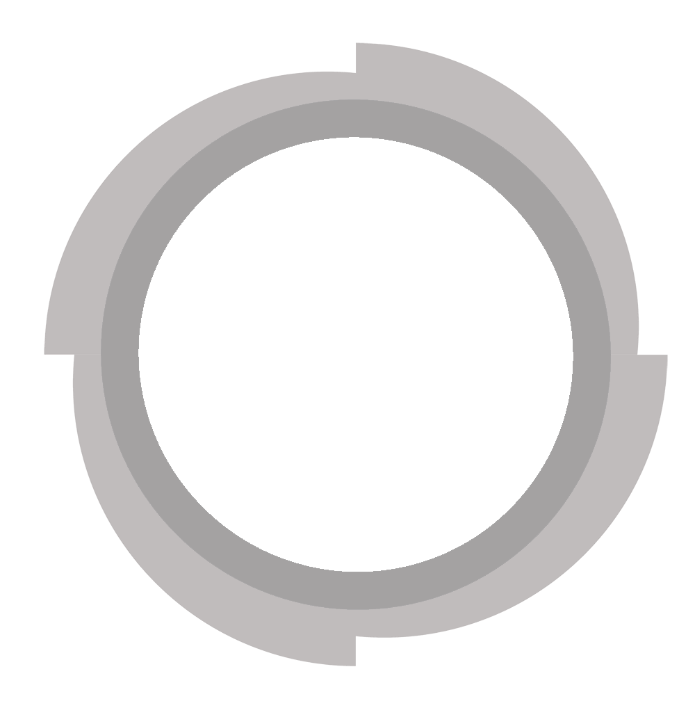 A grey circular arrow or refresh icon with a white inner circle on a dark green background.