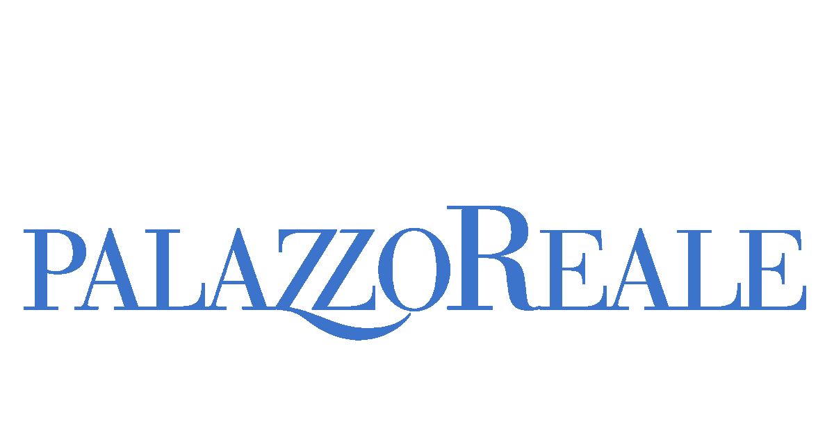 The word "PALAZZOREALE" in a blue serif font with a decorative 'Z' flourish on a dark green background.