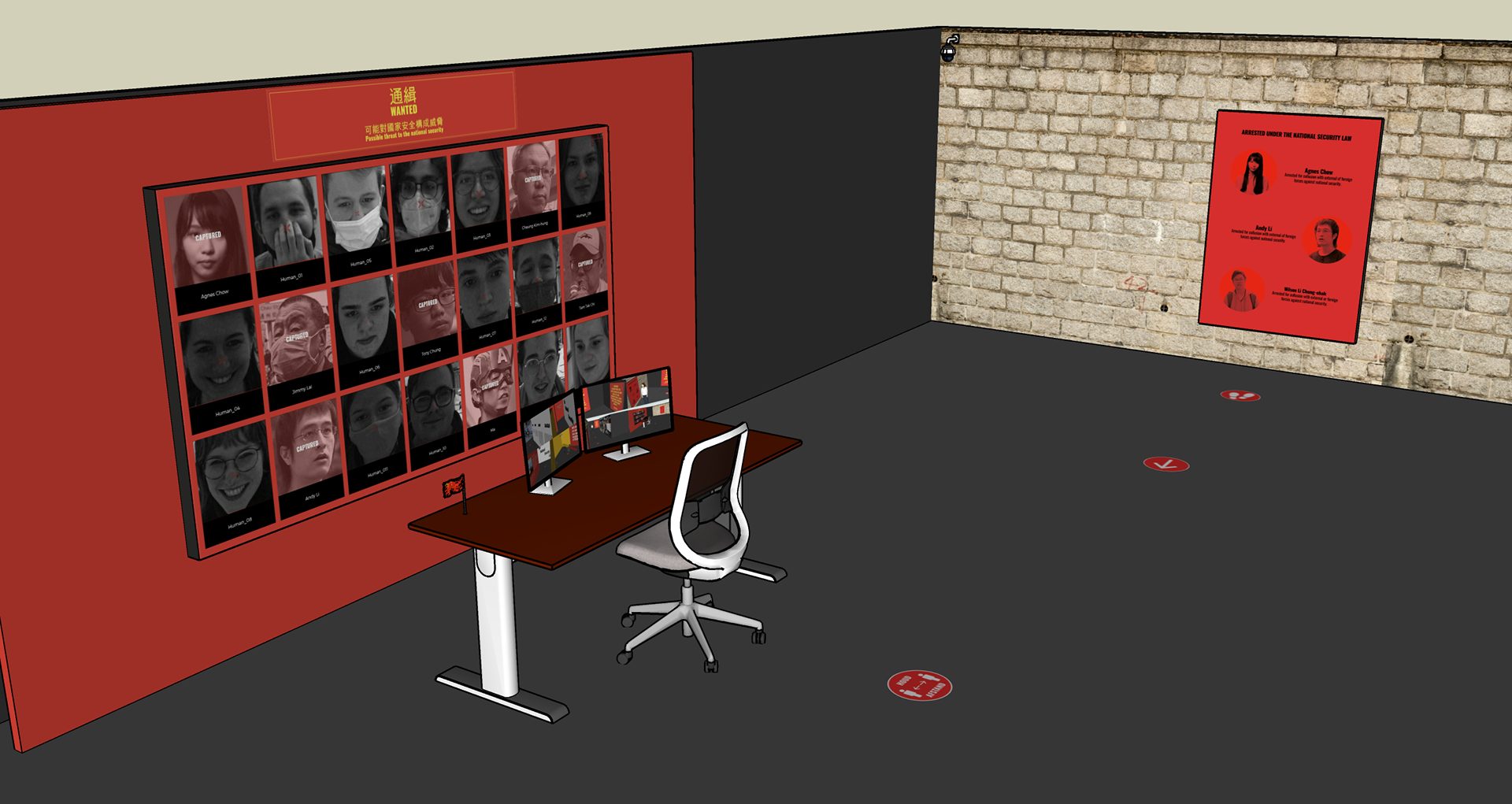 Interior design, Table, Chair, Art, Wall, Red, Font