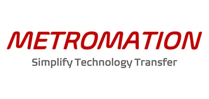 Metromation logo in red text with the tagline "Simplify Technology Transfer" below it on a white background.