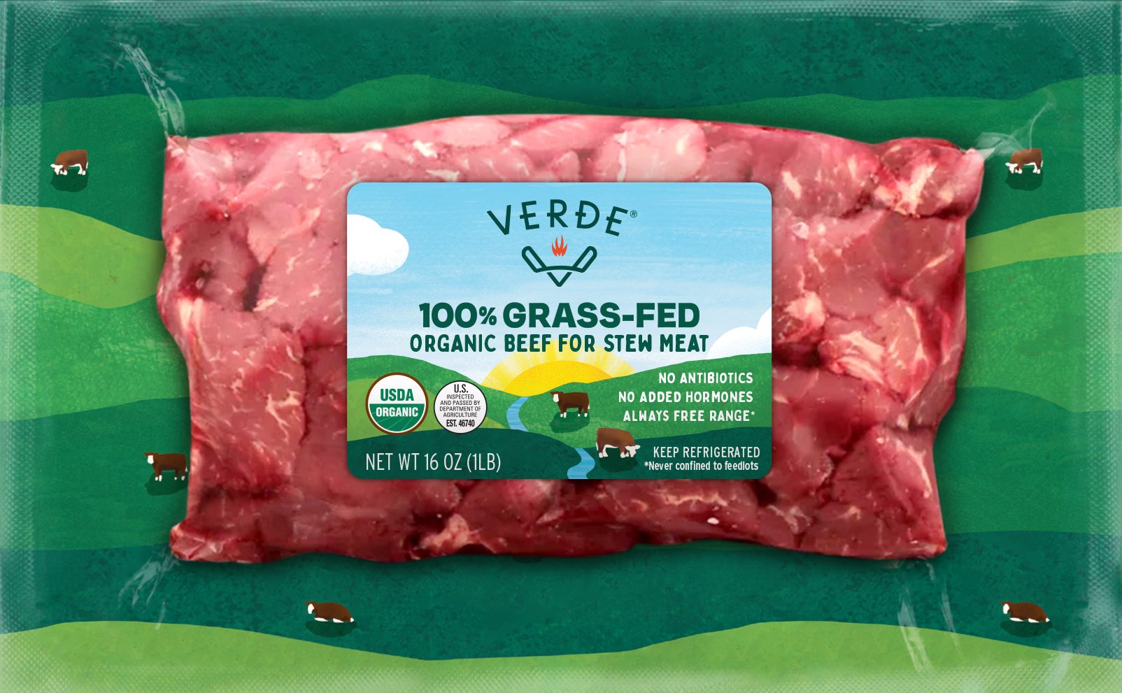 Verde Stew Meat Packaging