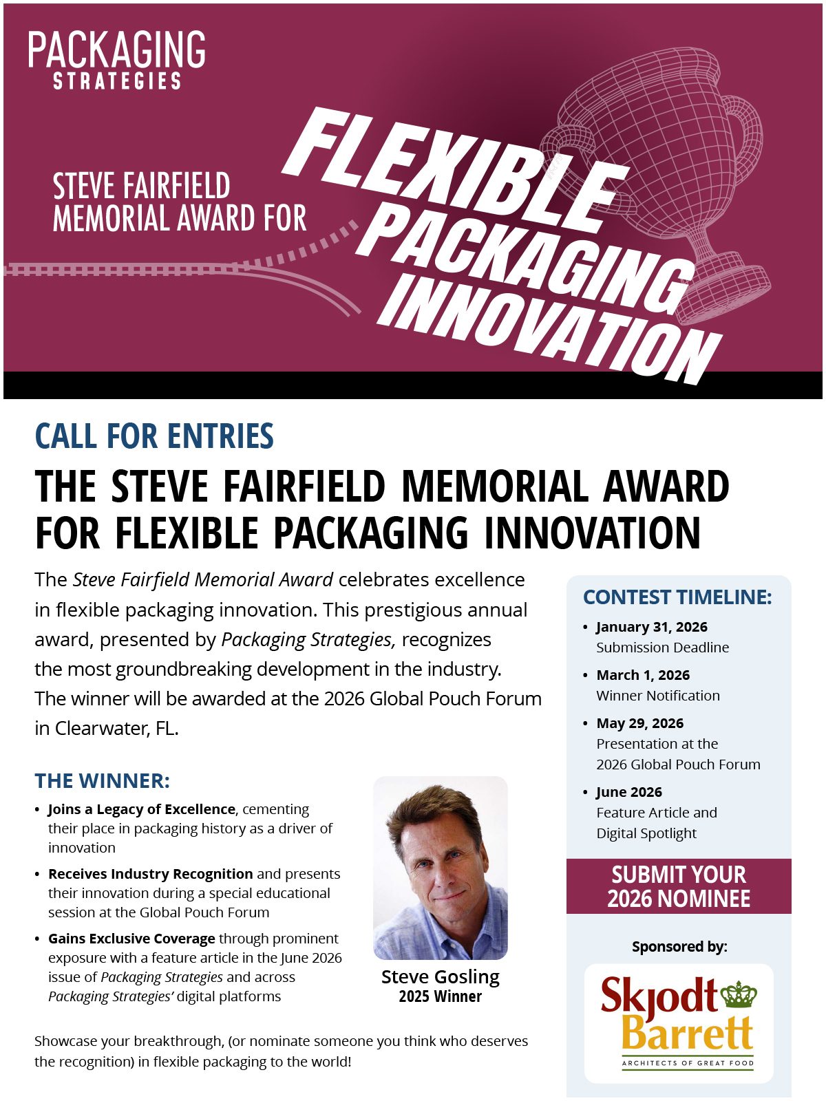 Ad: Steve Fairfield Memorial Award 