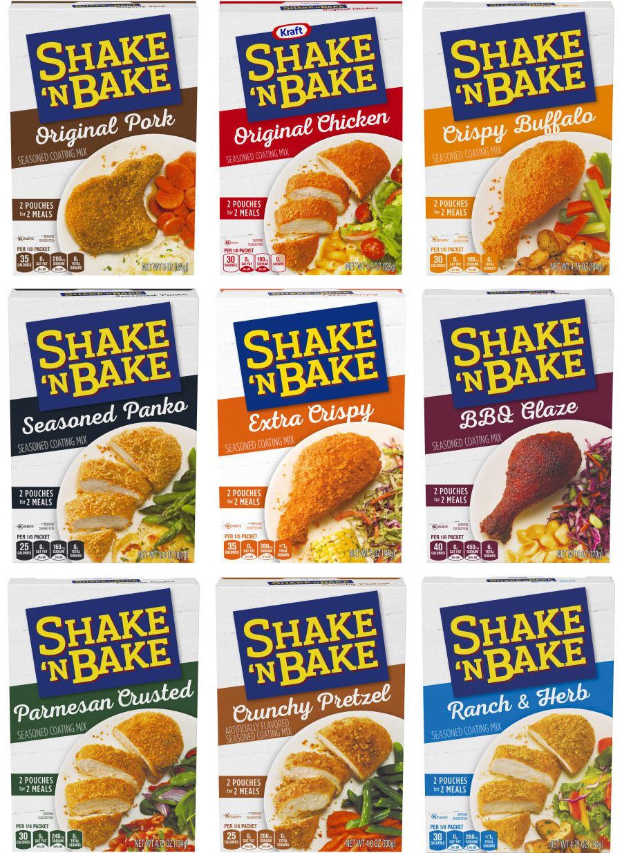 Shake &#x27;N Bake product line packages