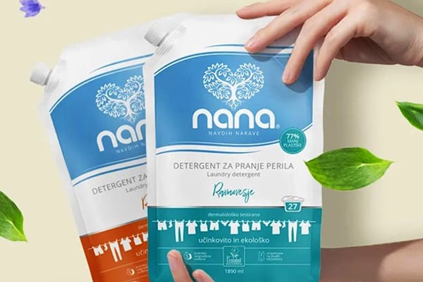 Nana laundry detergent spouted pouch