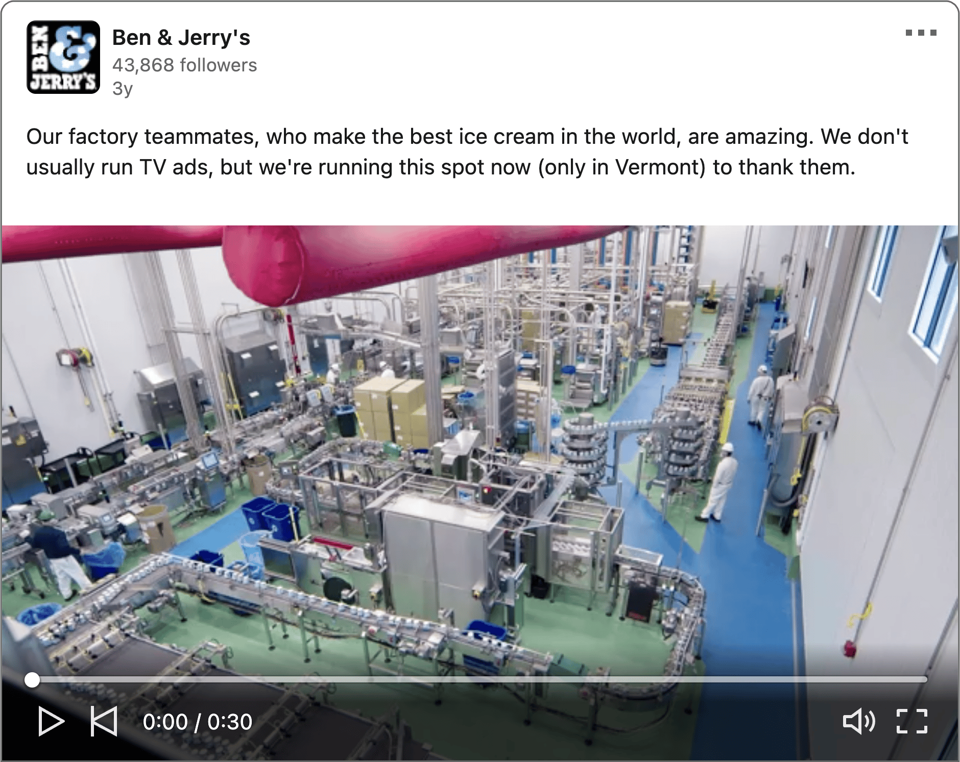 Ben  Jerrys Factory