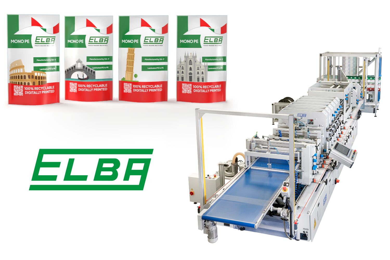 ELBA logo with its machinery