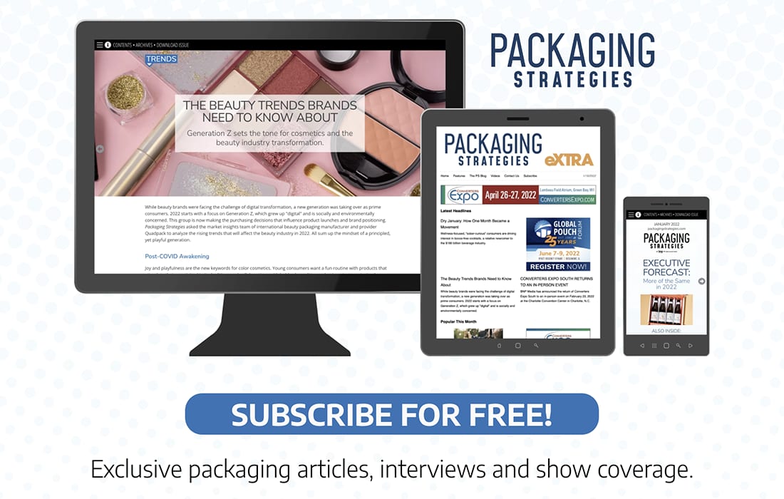 Ad: Packaging Strategies Subscribe