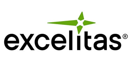 Excelitas Technologies logo featuring black text "excelitas" and a green star-like symbol above the text.