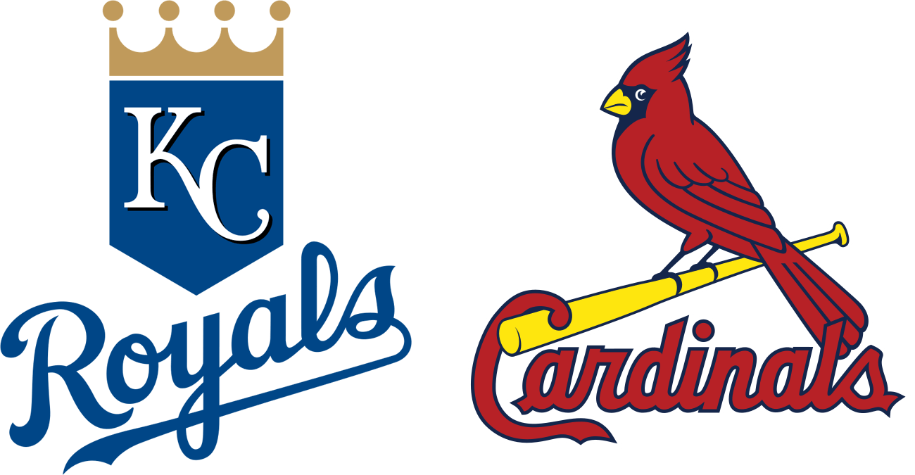 K.C. Royals and St. Louis Cardinals mascots