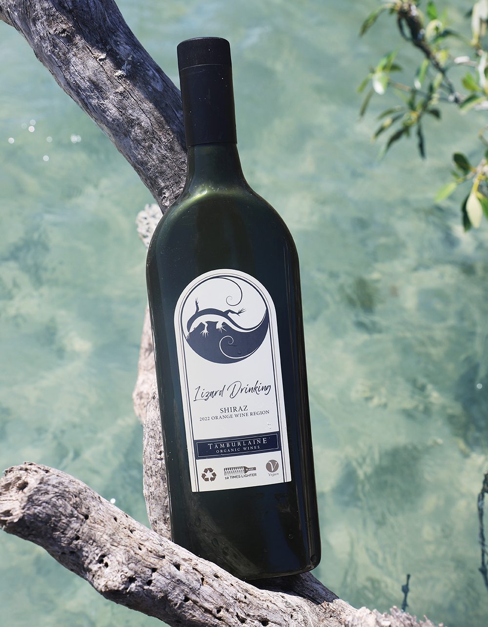 Example of Packamama’s circular polymer wine bottles.