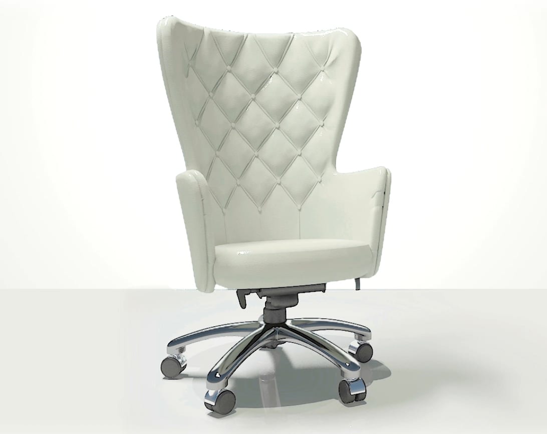 Luxurious leather business chair rotating