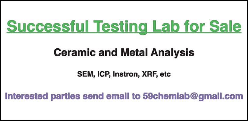 Classified: Successful Testing Lab for Sale