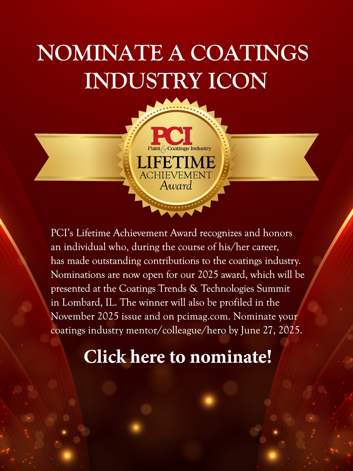 Ad: PCI Lifetime Awards