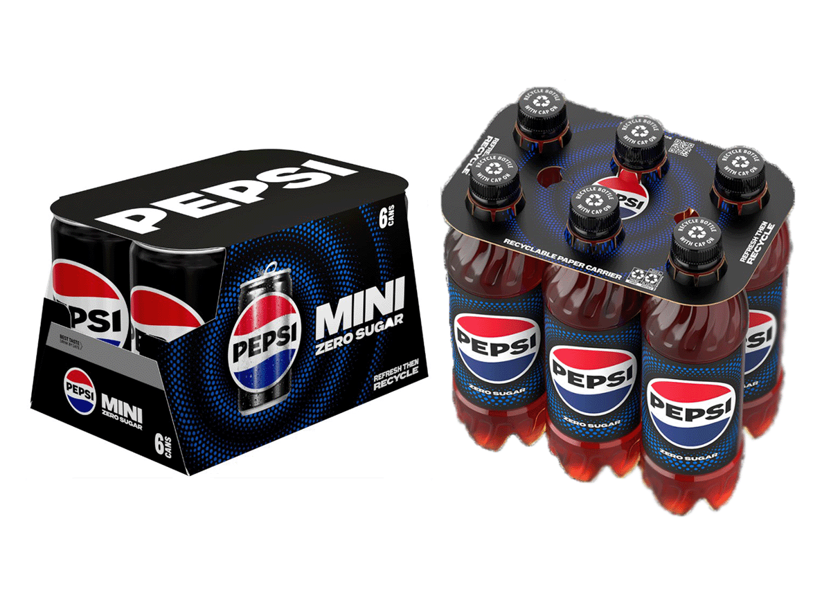 Beverage multipacks with paper replacing plastic rings