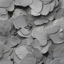 SEM photos of various aluminum pigment morphologies (10 µm).