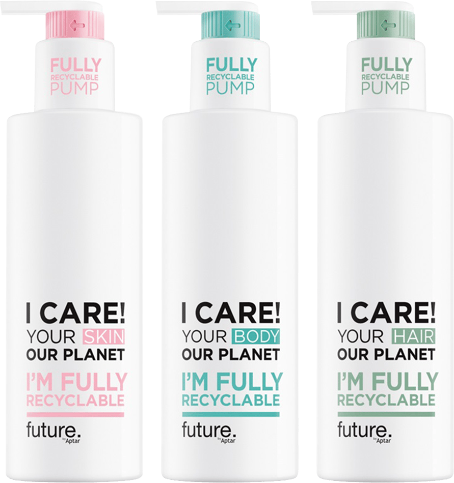 Image of three Future Pumps by Aptar Beauty