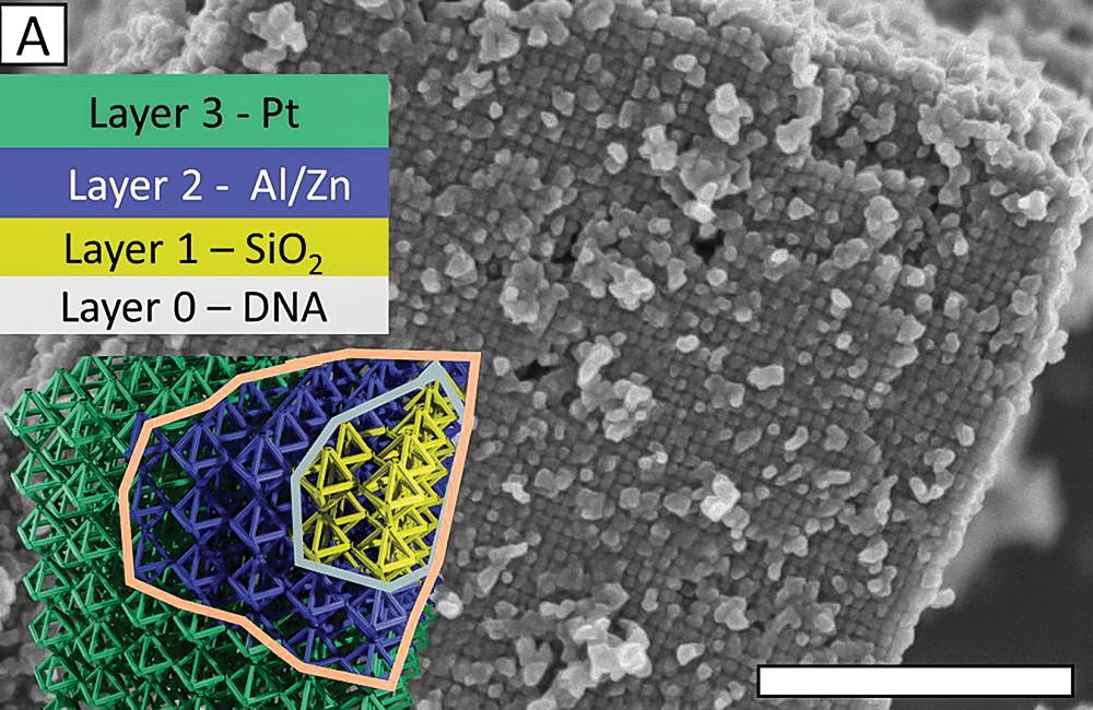 glass-coated DNA origami scaffold with infiltration